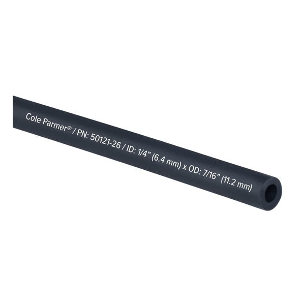 Cole-Parmer TPE Tubing, Black, 1/4in ID x 7/16in OD; 25 Ft 900725BK - main